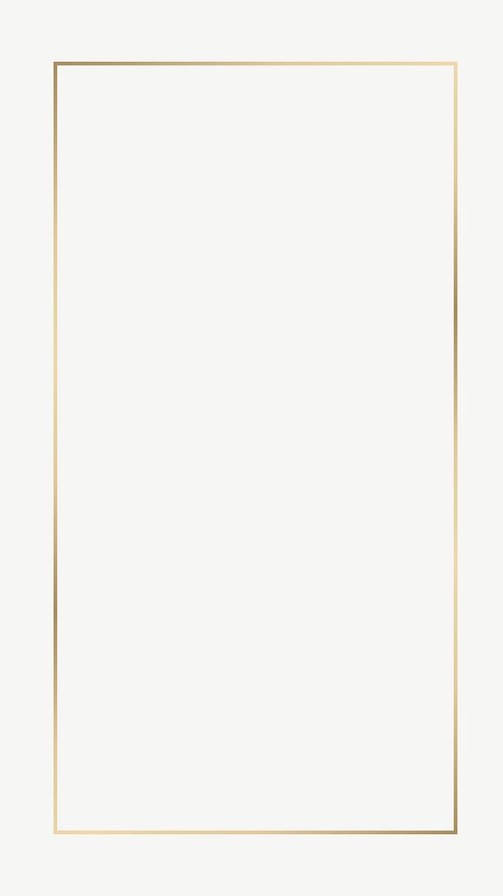 Gold rectangle frame iPhone wallpaper psd