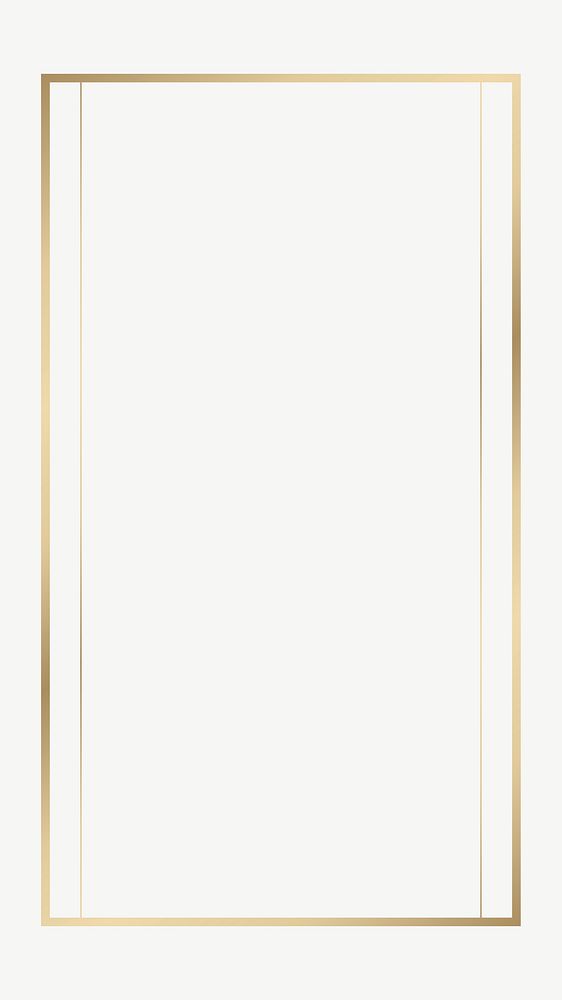 Gold rectangle frame iPhone wallpaper psd