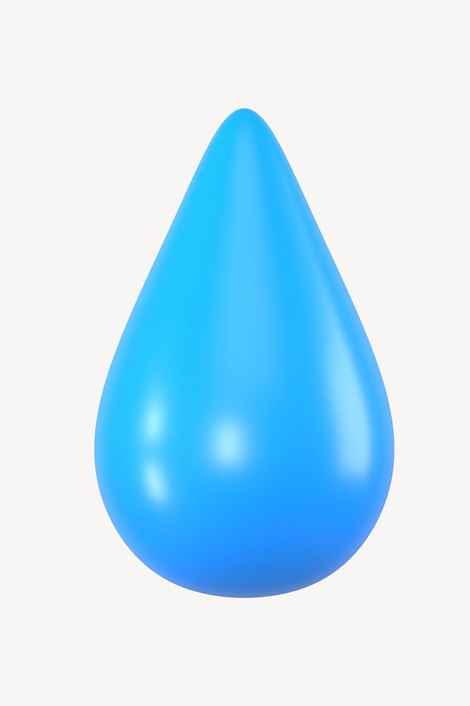 3D blue water drop illustration