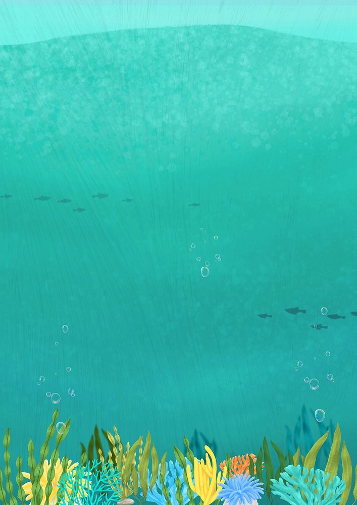 Environment underwater ocean background illustration
