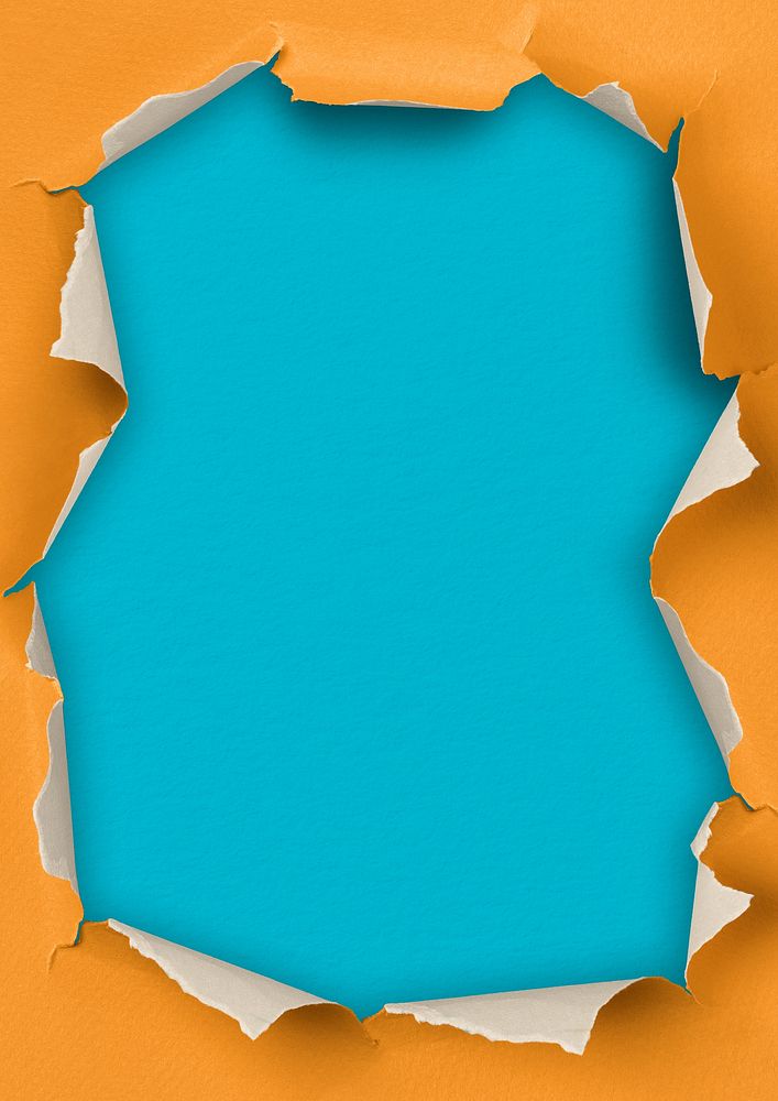 Colorful ripped paper hole background