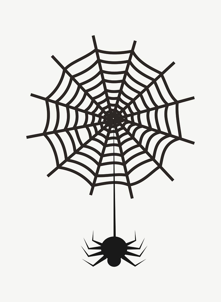 Spider web clipart illustration psd. Free public domain CC0 image.