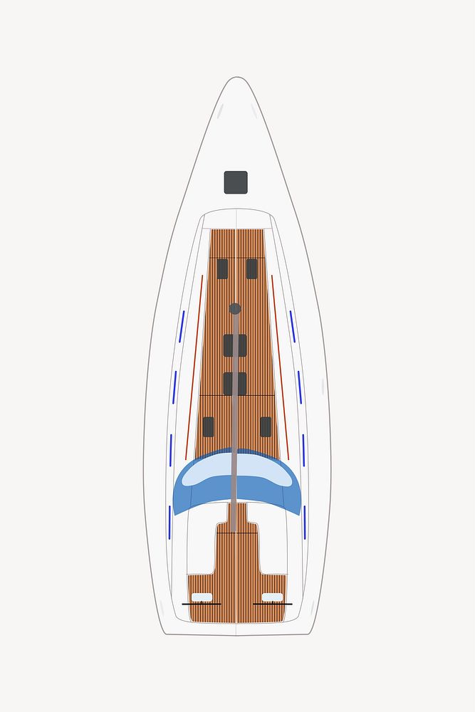 Sail yacht top view image element