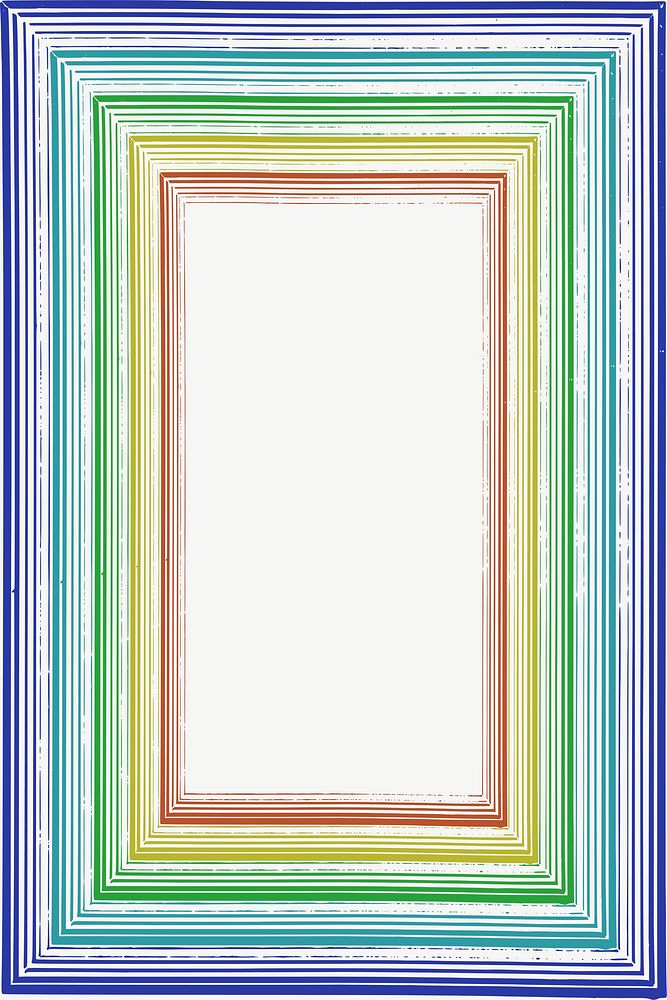 Rainbow frame design element psd