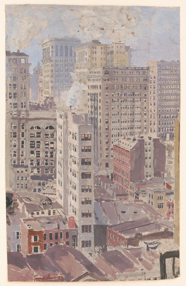 City skyscrapers (1901) by Otto H Otto Henry Bacher