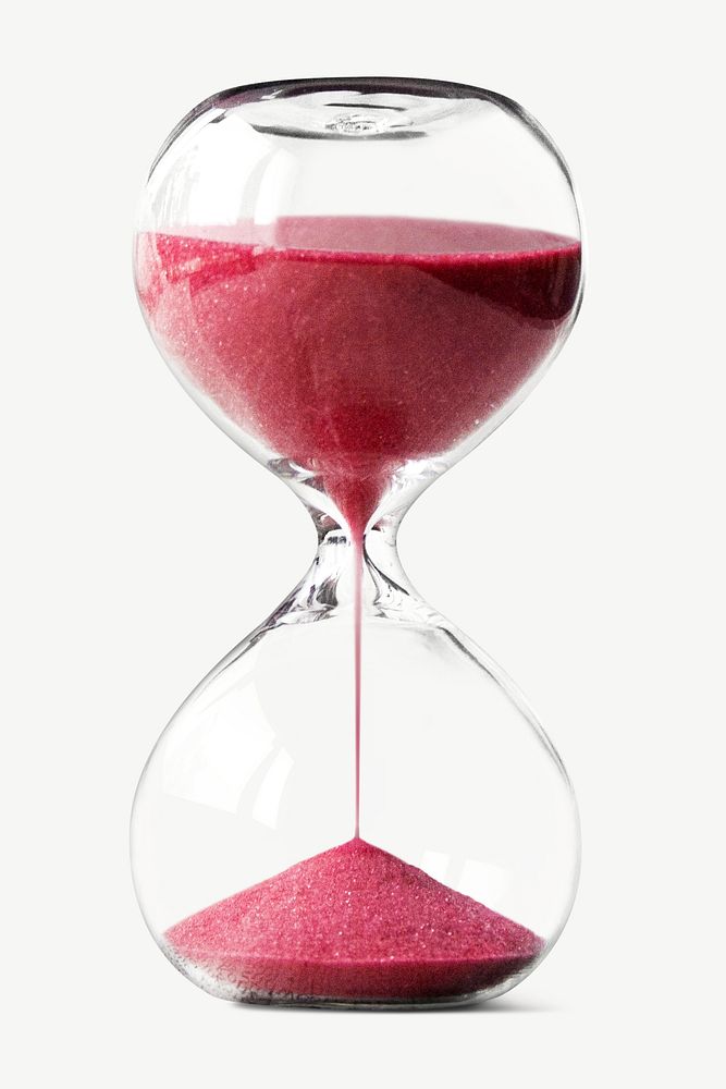 Hourglass collage element psd