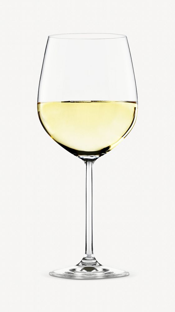 White wine isolated image on white