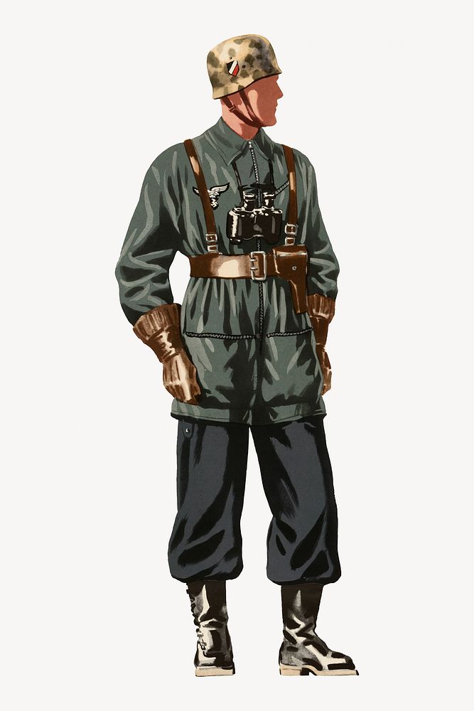 Vintage soldier, chromolithograph illustration. Remixed by rawpixel. 