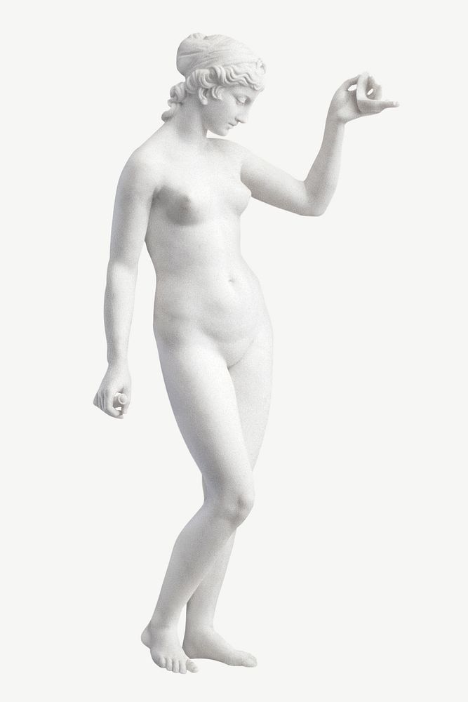 Nude Greek Goddess statue, vintage sculpture by Walter Runeberg psd. Remixed by rawpixel.