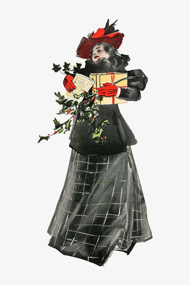 Victorian woman, vintage illustration by Akron. Remixed by rawpixel.