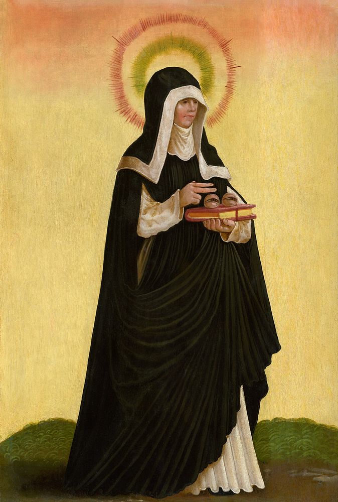 St. Otilia - rub (1519), vintage nun illustration. Original public domain image from Web Umenia.  Digitally enhanced by…