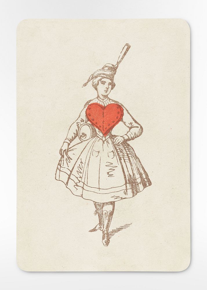 Ace of Hearts (late 19th century) chromolithograph art by E. Le Tellier. Original public domain image from The Smithsonian…