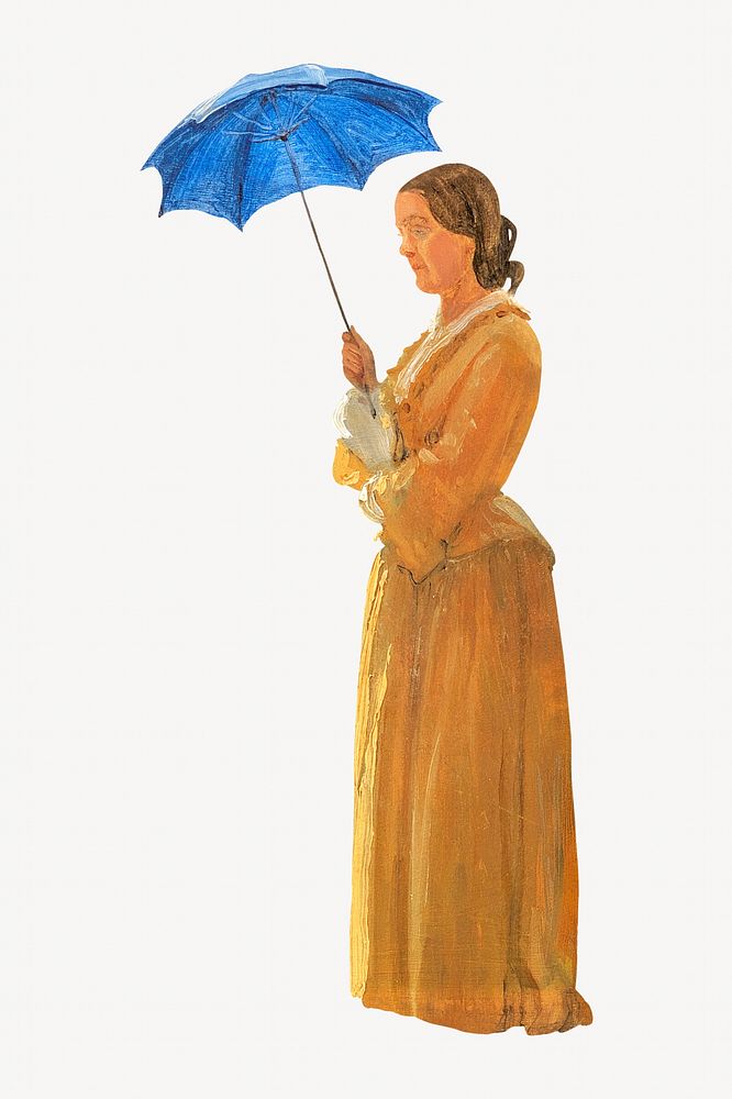 Vintage woman in yellow dress illustration. Remixed by rawpixel.