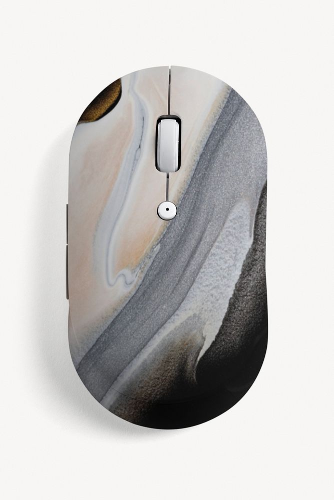 Marble patterned computer mouse