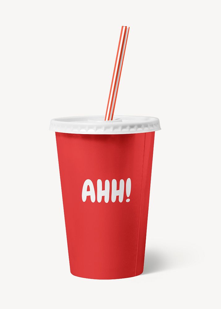 Paper cup mockup, beverage product packaging psd