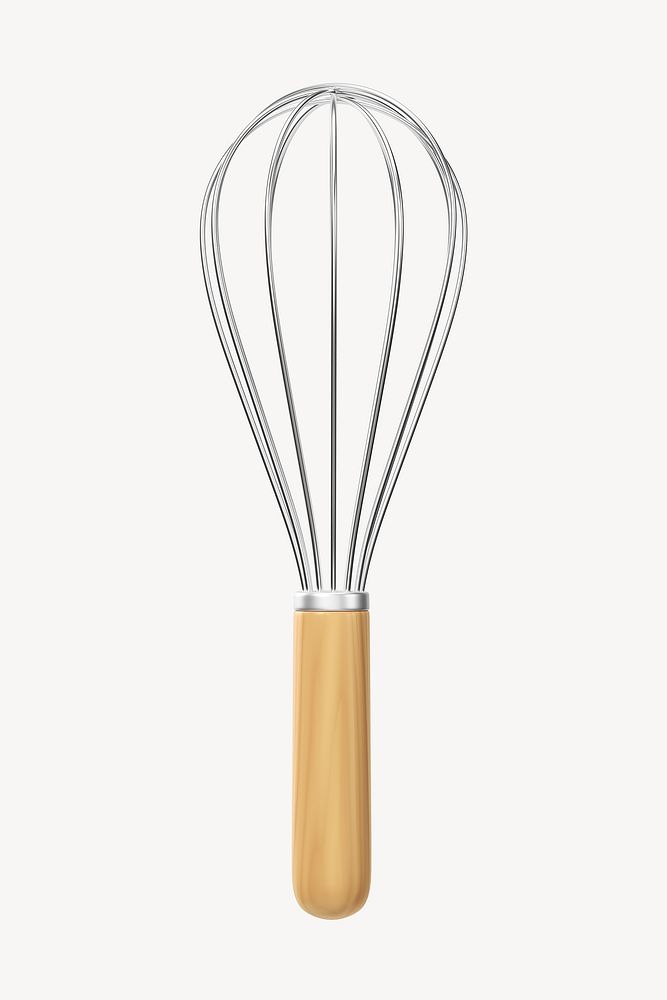 3D baking whisk, element illustration Free Photo Illustration rawpixel