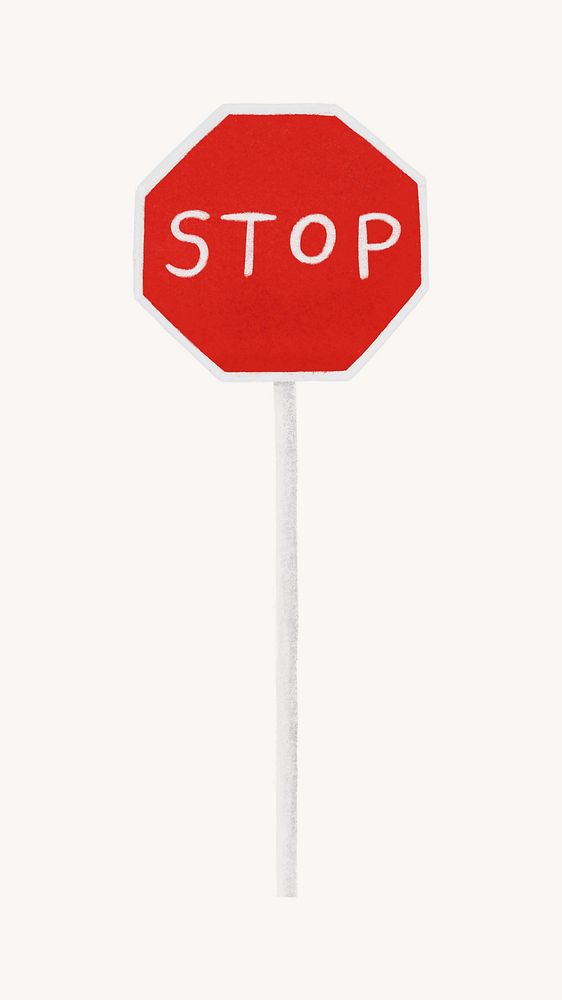 Stop sign road illustration