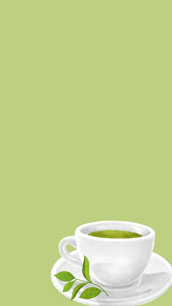 Green tea drink iPhone wallpaper