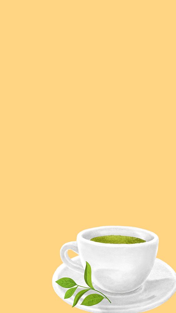 Green tea yellow iPhone wallpaper