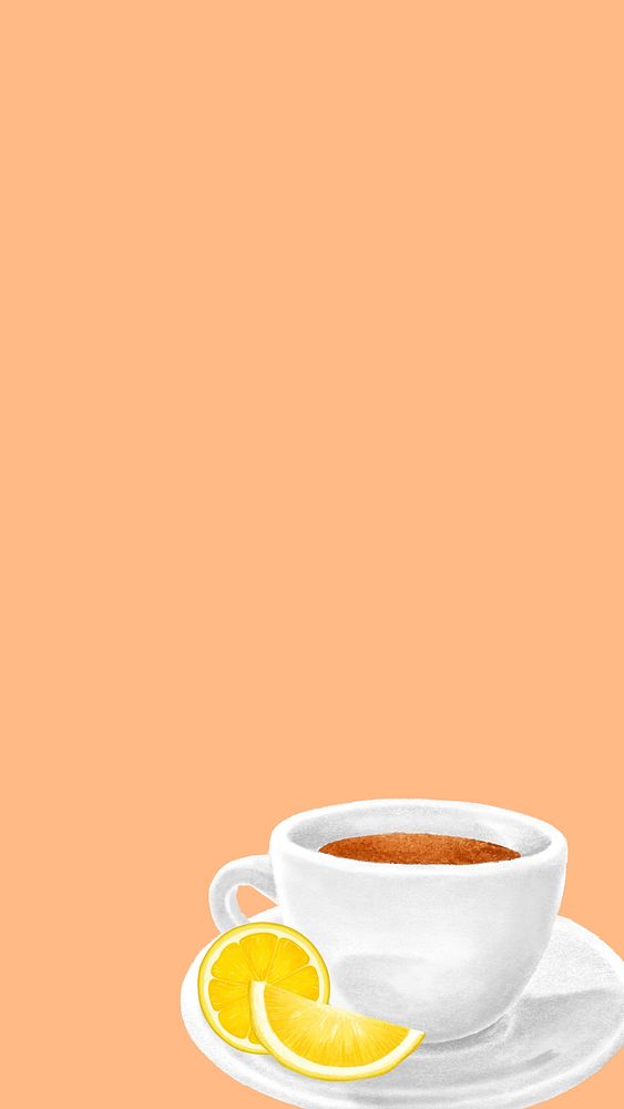 Lemon tea orange iPhone wallpaper