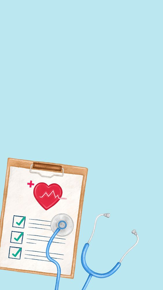 Health checkup blue iPhone wallpaper