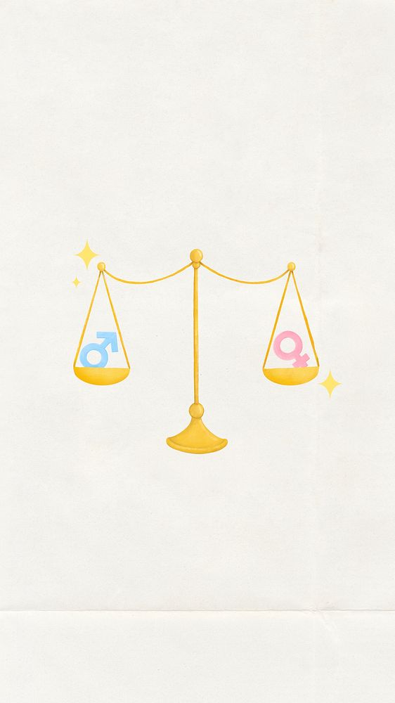 Gender justice white iPhone wallpaper