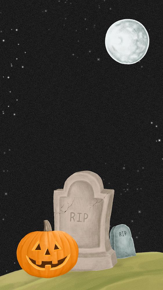 Halloween night black iPhone wallpaper