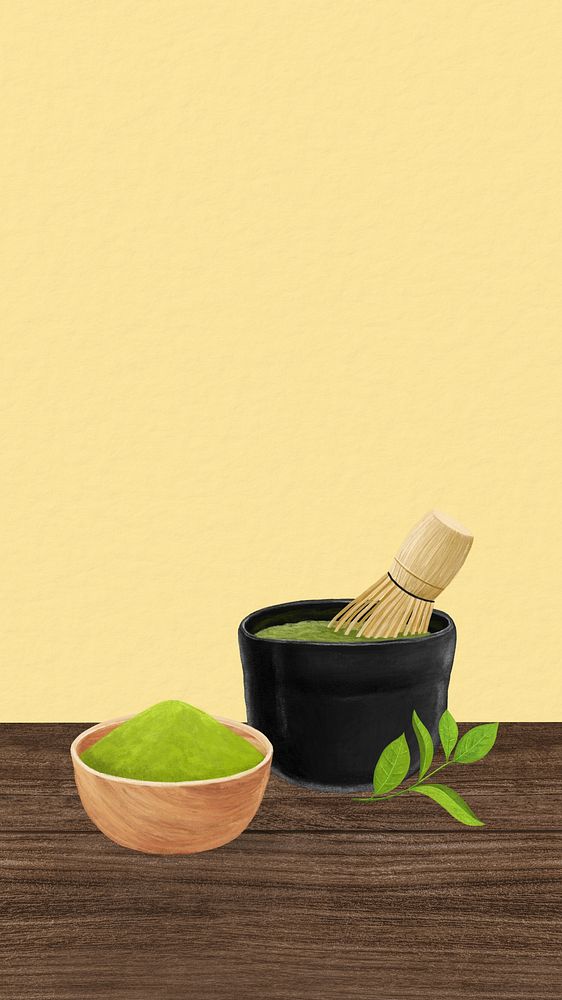 Japanese matcha yellow iPhone wallpaper