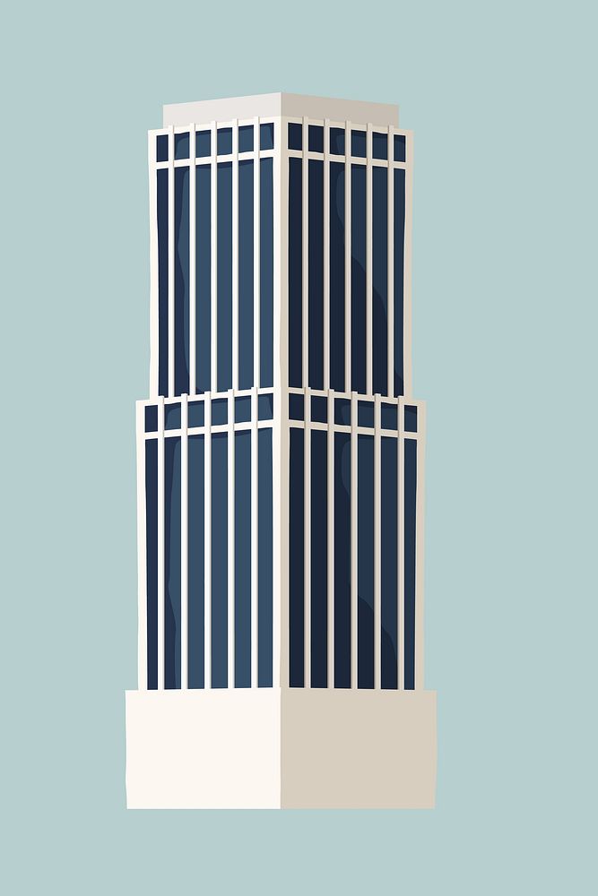 Office building, architecture illustration 