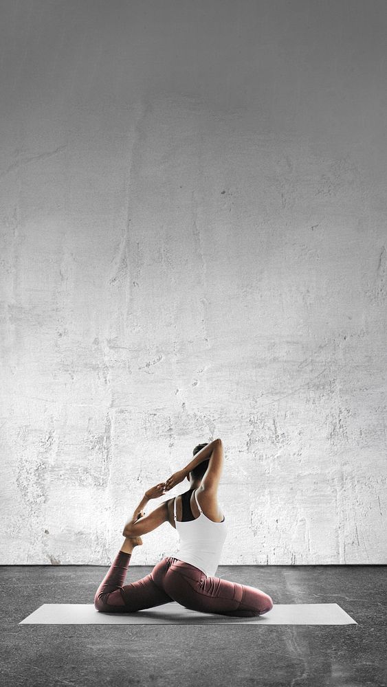 Woman doing yoga mobile wallpaper