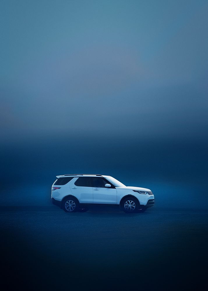 White SUV car background