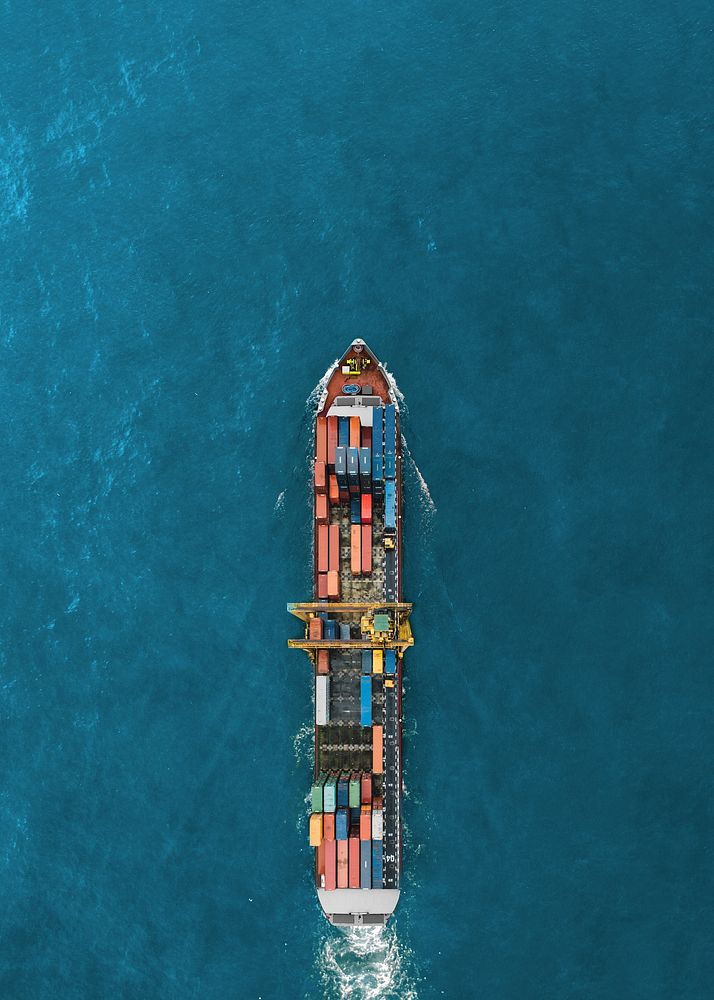 Container ship background