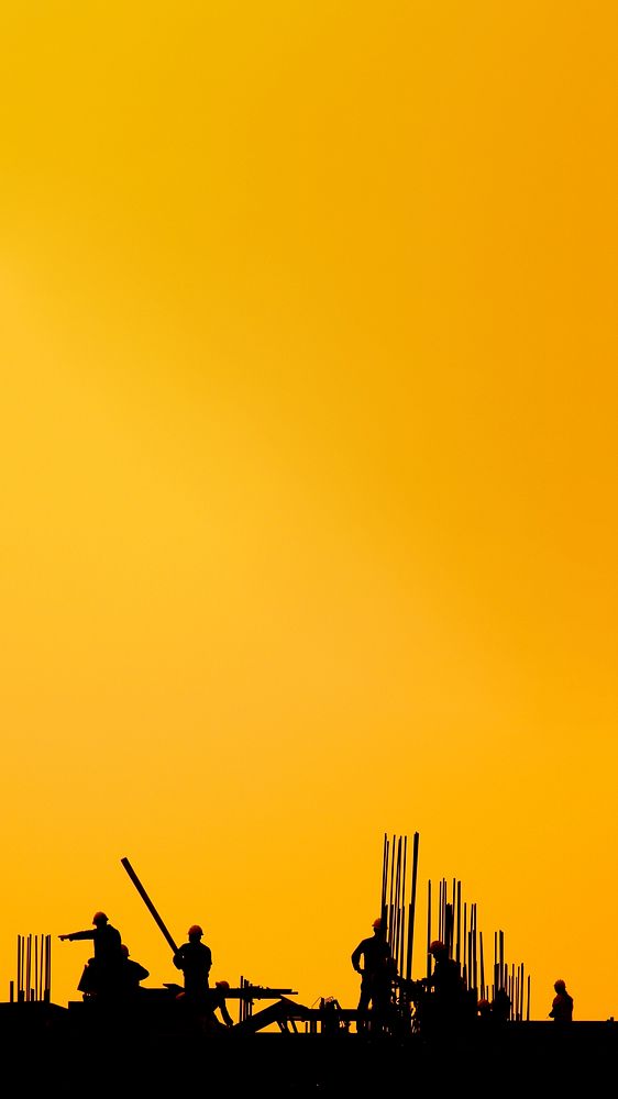 Construction border, yellow phone wallpaper