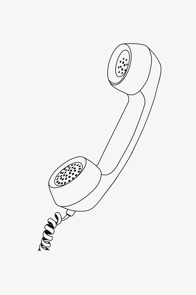 Landline telephone line art illustration vector