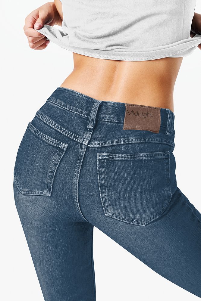 Woman wearing skinny jeans