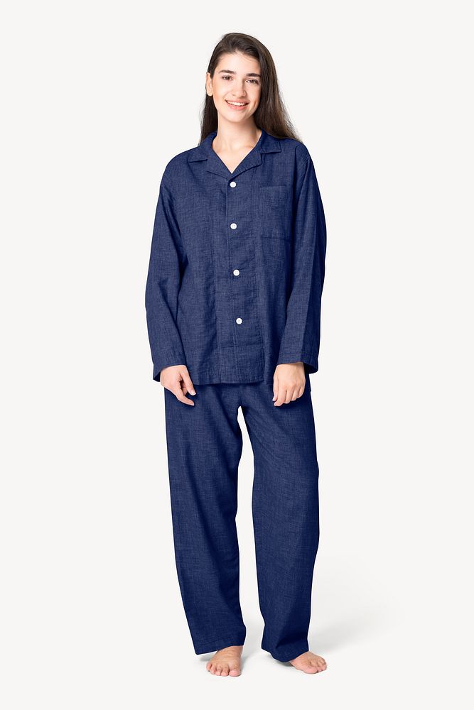 Women&rsquo;s pajamas mockup, sleepwear apparel full body psd