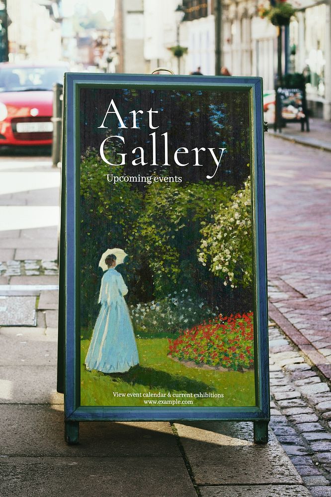 Art gallery advertisement sign | Premium Photo - rawpixel