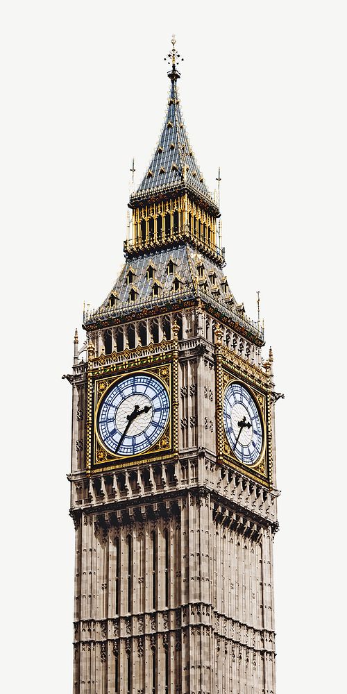 Big Ben London, United Kingdom  collage element psd