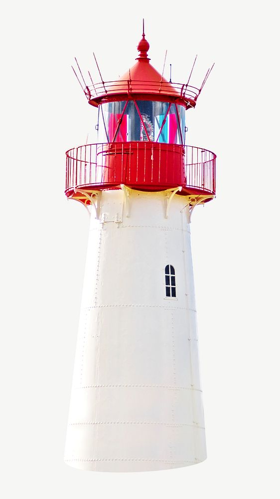 A lighthouse in Sylt Germany  collage element psd