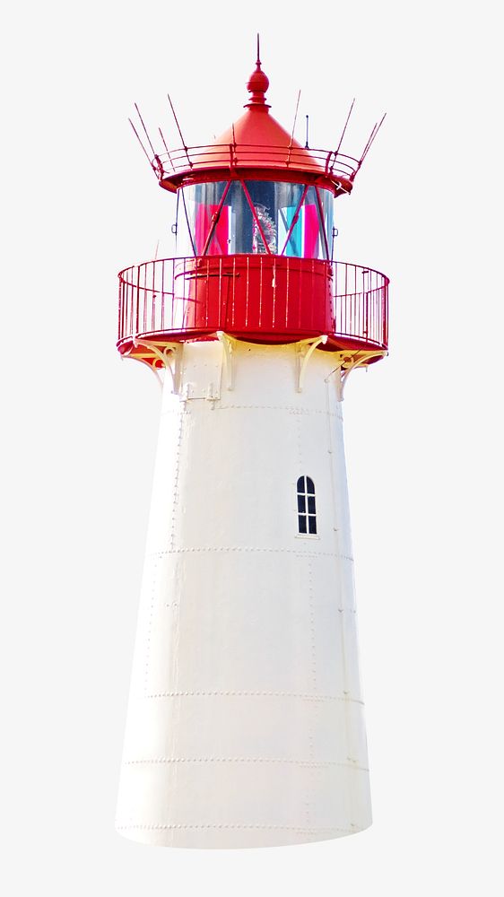 A lighthouse in Sylt Germany  isolated image