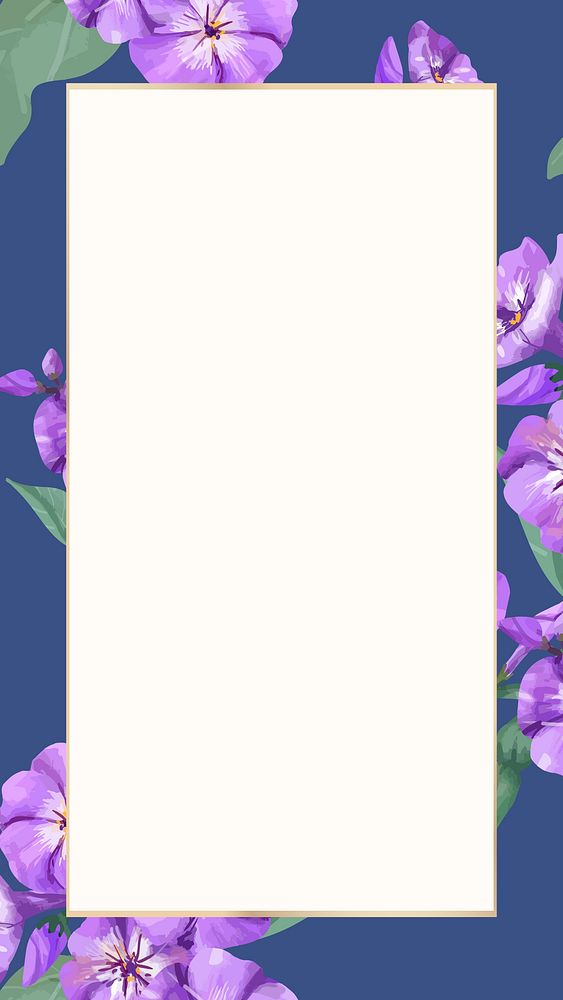 Purple phlox frame mobile wallpaper