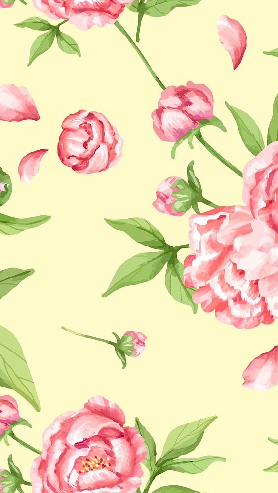 Watercolor carnation mobile wallpaper