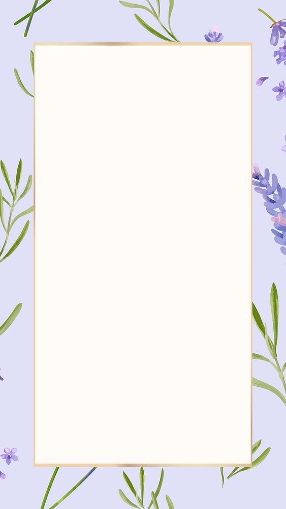 Lavender flower frame mobile wallpaper