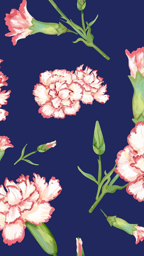 Watercolor carnation mobile wallpaper