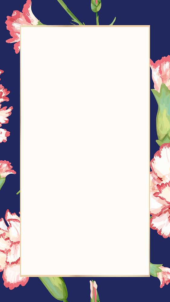 Carnation flower frame mobile wallpaper