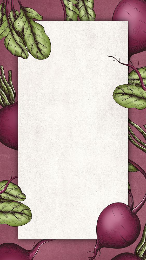 Beetroot frame iPhone wallpaper paper design