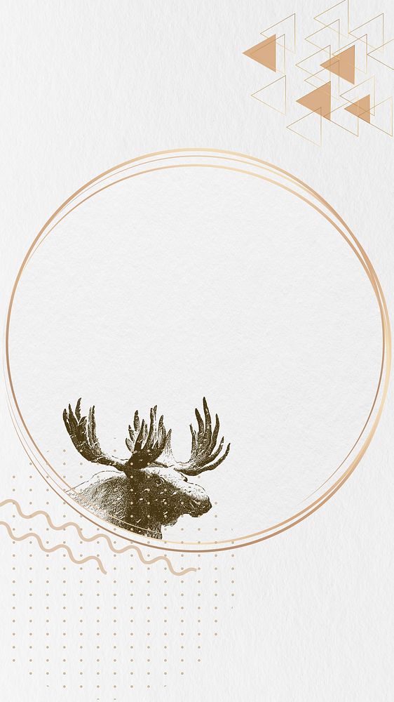 Aesthetic moose frame iPhone wallpaper, circle shape design