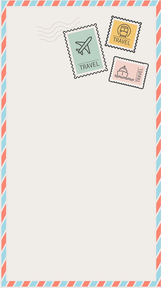 Colorful postal envelop iPhone wallpaper