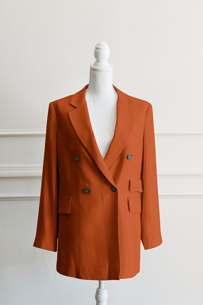 Orange blazer suit, formal outerwear