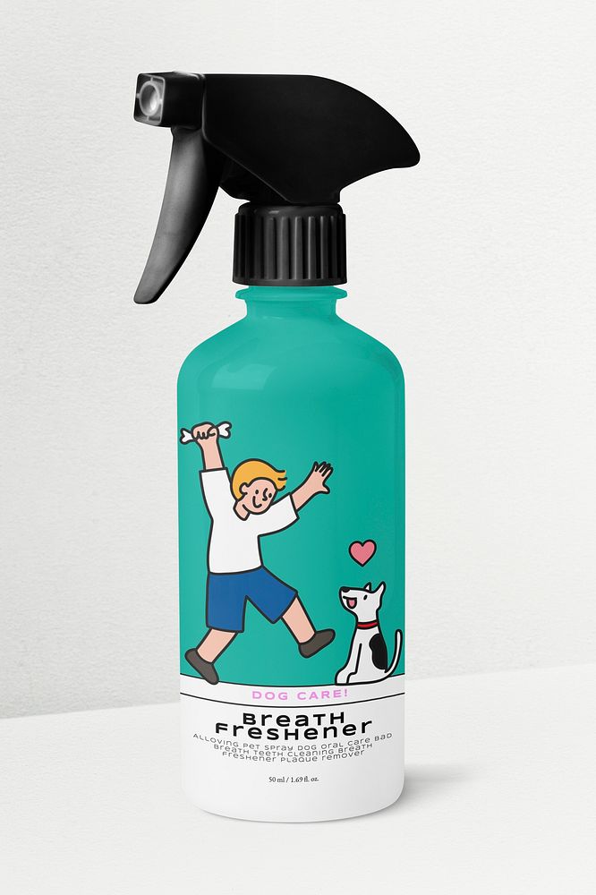 Spray bottle mockup, product packaging psd